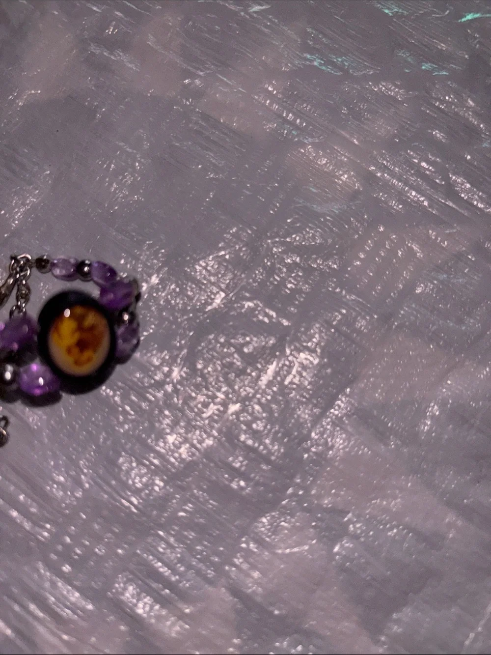 Kids Purple Beaded Bracelet with Silver Accents